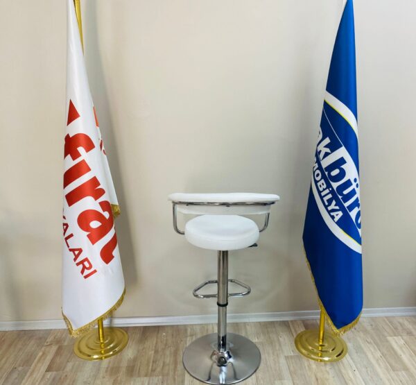 Galleria Bar Sandalye Beyaz Krom Ayak