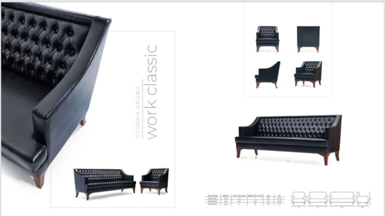 Work classıc oturma grubu 3+1+1 - Ofis Mobilyaları