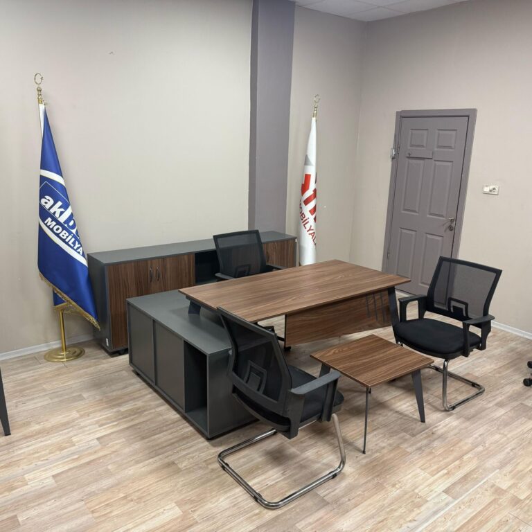 Akburo Black Eta Masa Takımı Rita Koltuk Takımı İle Set - Ofis Mobilyaları