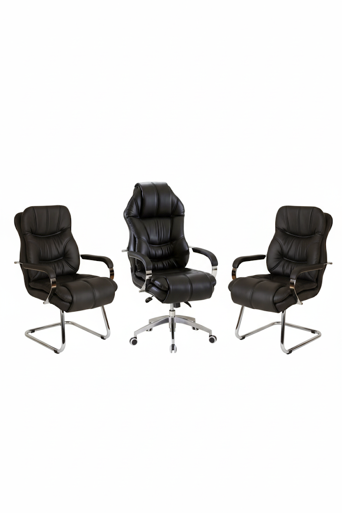 Dembaba krom koltuk seti - Ofis Mobilyaları