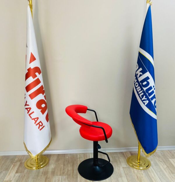 Galleria Bar Sandalye Kırmızı Siyah Ayak