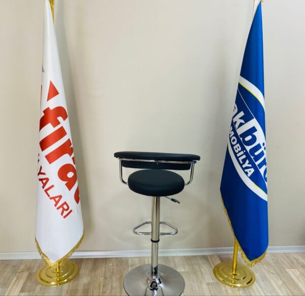 Galleria Bar Sandalyesi Siyah Krom Ayak