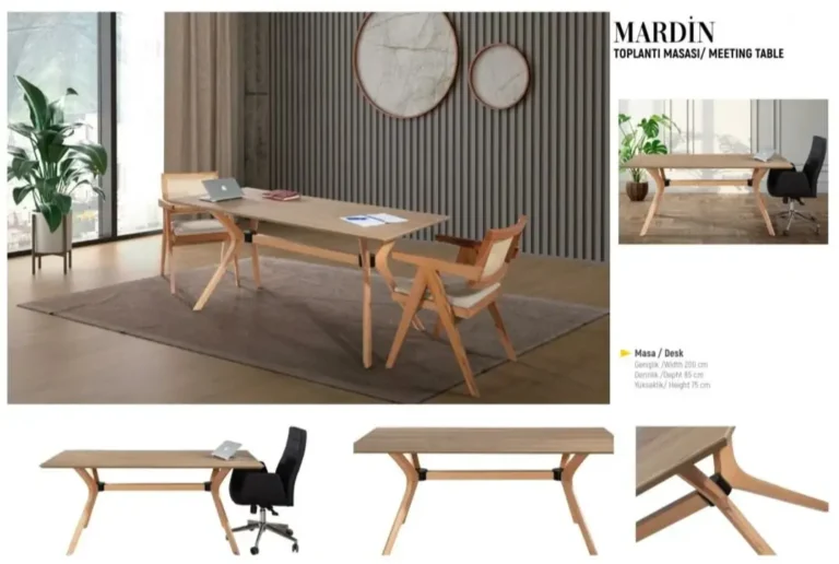 Mardin toplantı masası 200 cm - Ofis Mobilyaları