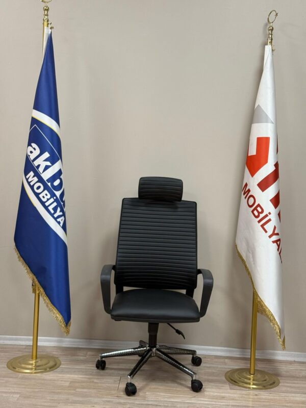 Ofis Ege Şef Derili  Başlıklı Krom Ayak