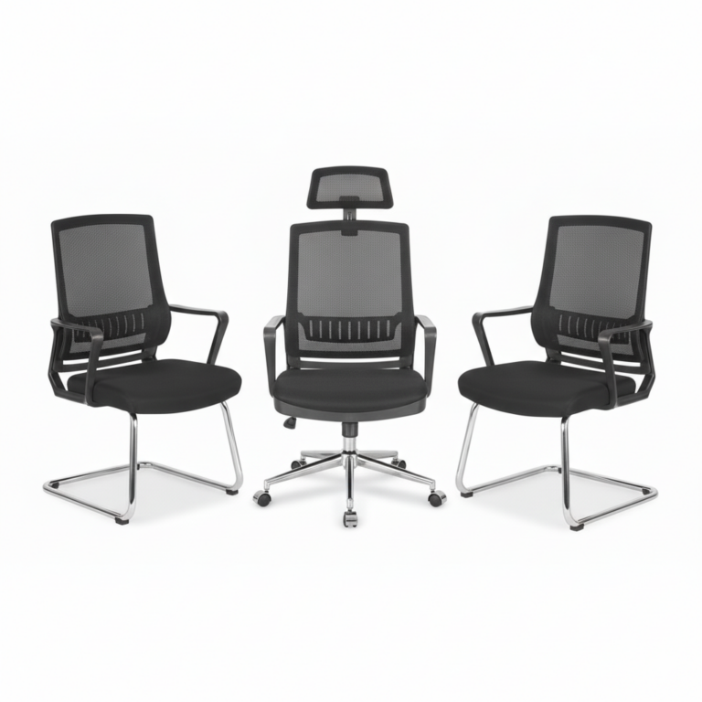 Akburo Power 3’Lü Koltuk Seti (Fileli) - Ofis Mobilyaları