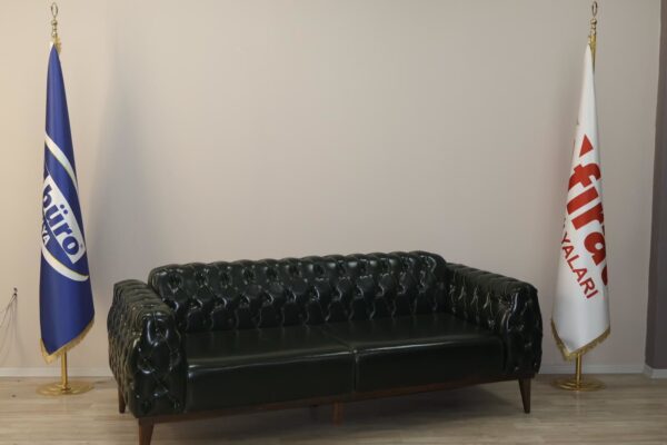 Akburo Şah Chester 3'Lü Kanepe (Pull-Up Deri)