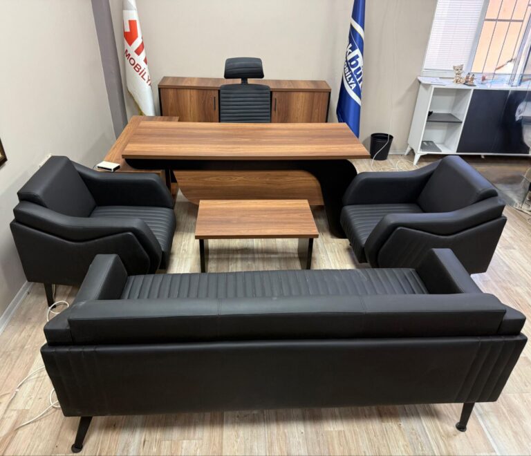 Akburo Riga Masa Takımı Trios Otuma Grubu İle Set - Ofis Mobilyaları