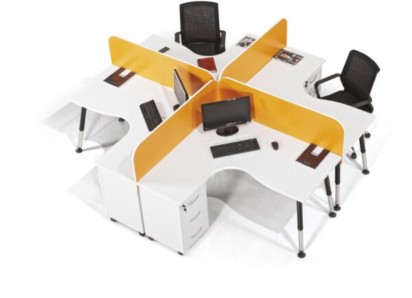 Akburo Micro Beril Work 4'Lü Çalışma Masası